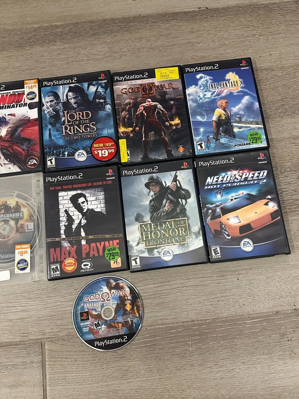 VTG PlayStation 2 Video Games Lot (11) (God Of War 1 & 2, Manhunt, Max Payne)